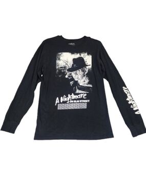 A Nightmare on Elm Street Black Graphic Long-Sleeve Tee Freddy Krueger Small